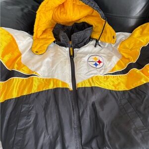 Pro Player Varsity Bomber Jacket Yellow Black Hooded